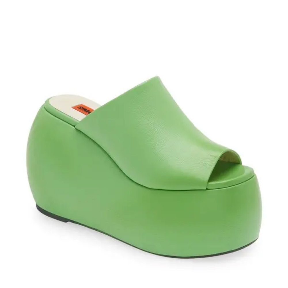 PLATFORM BUBBLE WEDGE IN HAPPY GREEN